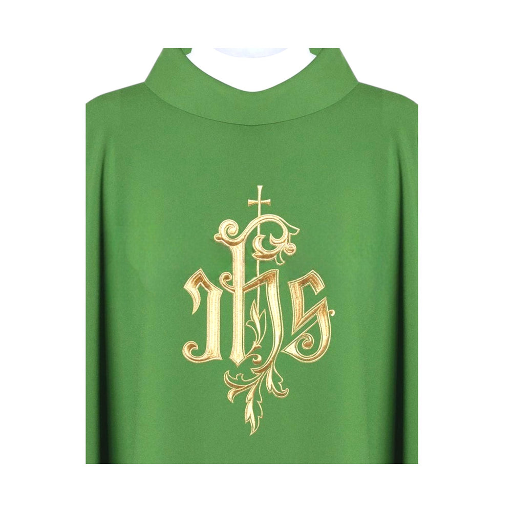 Green Gothic Chasuble with IHS