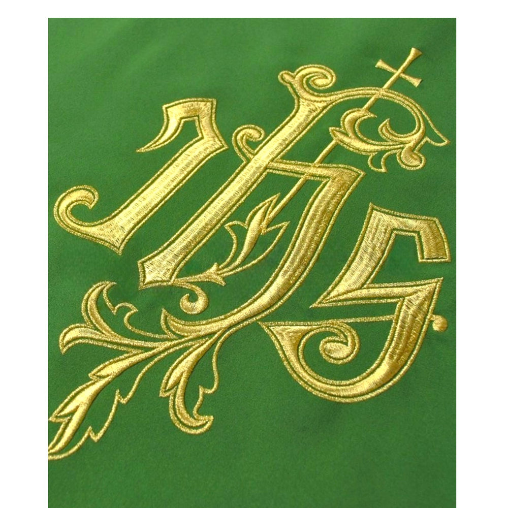 Green Gothic Chasuble with IHS