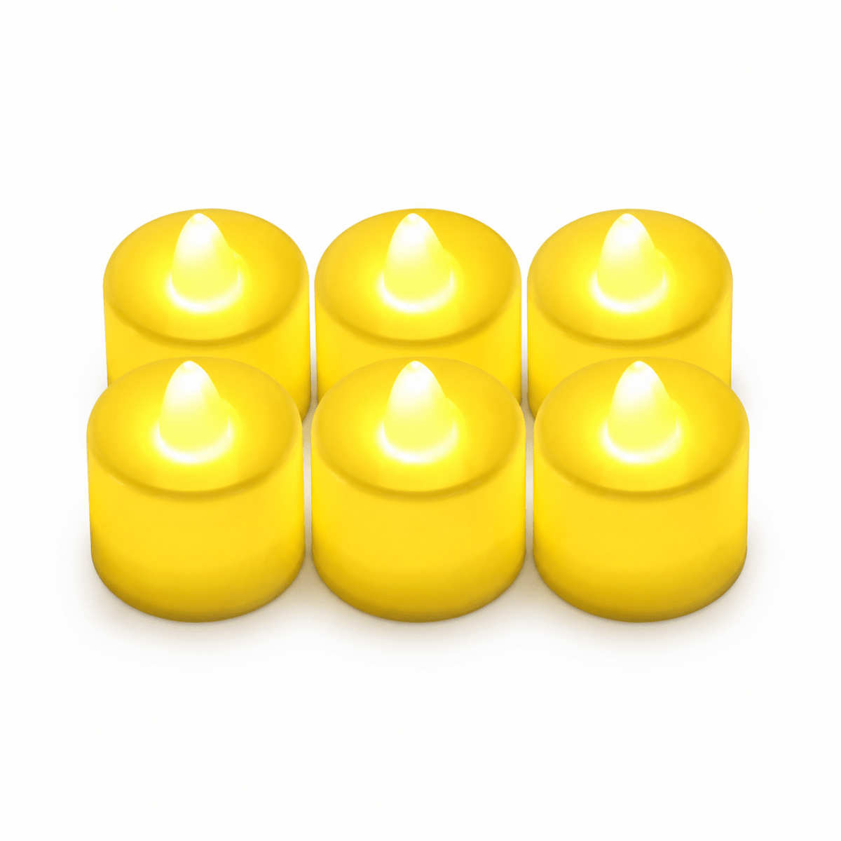 Flameless LED Votive Refill Pack — Realistic Yellow Glow (Pack of 6) - JMJ Catholic Productsvariant