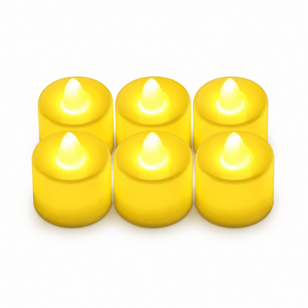 Flameless LED Votive Refill Pack — Realistic Yellow Glow (Pack of 6) - JMJ Catholic Productsvariant