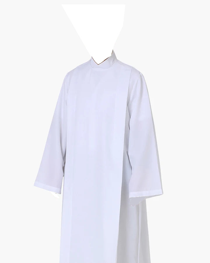Front Wrap White Alb