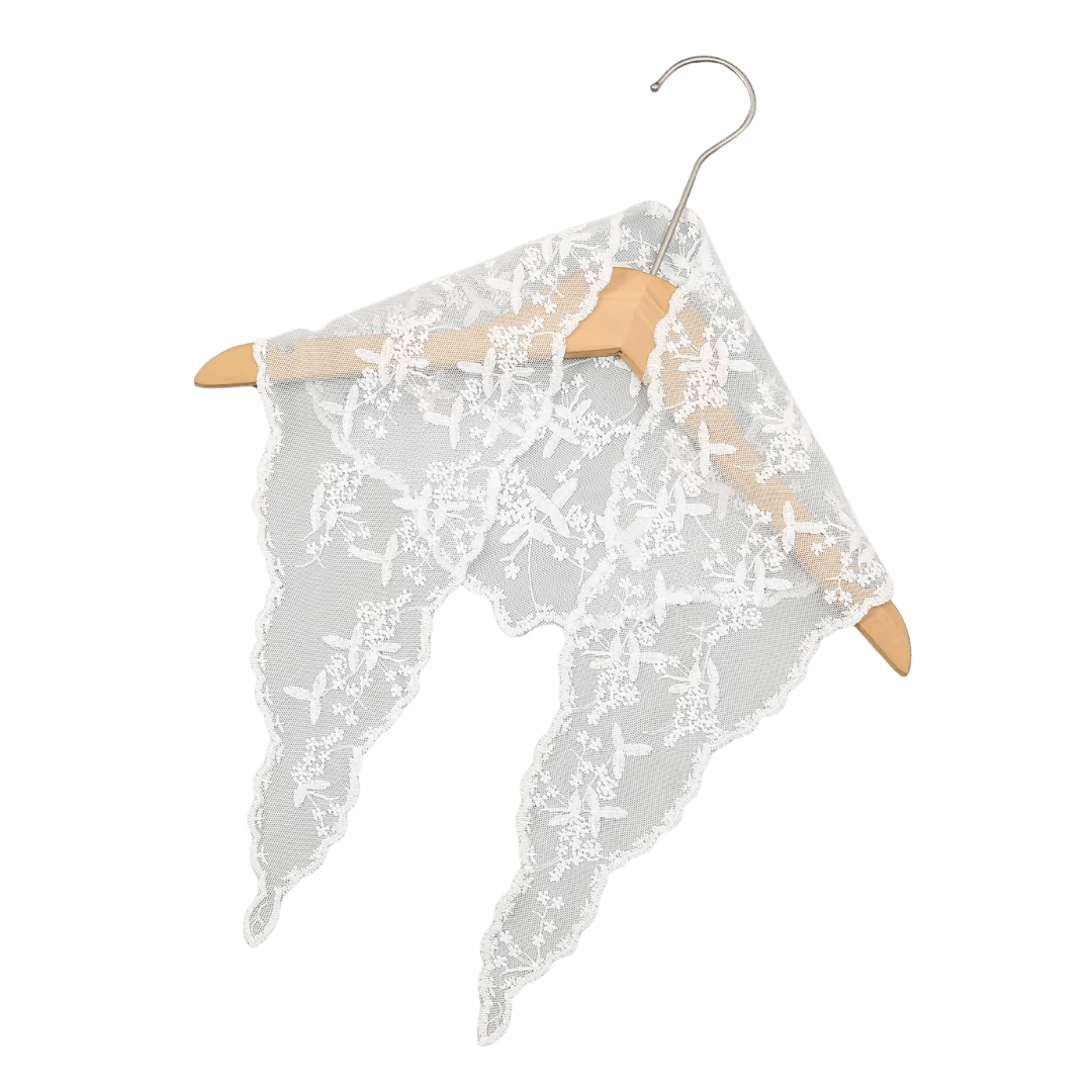 Girl's Lace Mantilla Veil — Floral White - JMJ Catholic Productsvariant