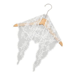 Girl's Lace Mantilla Veil — Floral White - image 3
