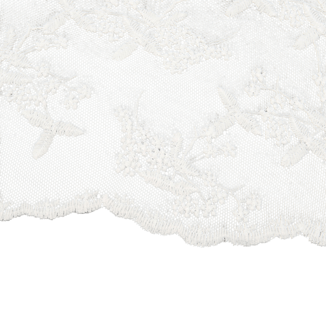 Girl's Lace Mantilla Veil — Floral White - JMJ Catholic Productsvariant