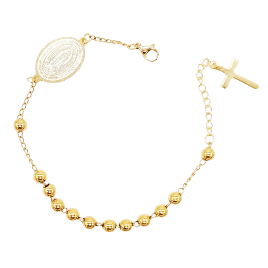 Gold Plated Our Lady of Guadalupe Decade Rosary Bracelet – Symbol of Grace - JMJ Catholic Productsvariant