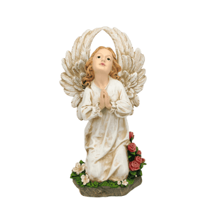 Hand-painted resin Guardian Angel statue, 40 cm