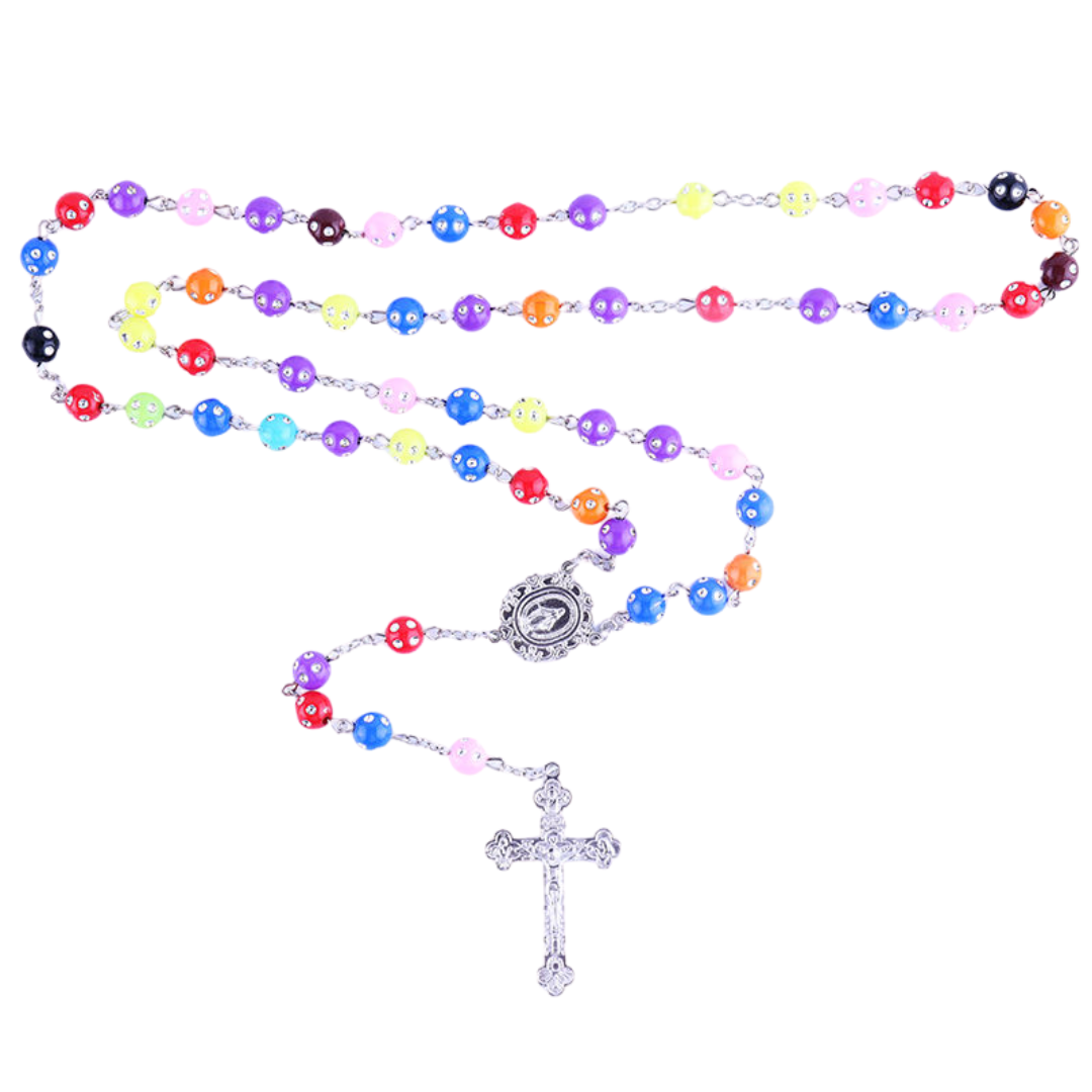 High-Gloss Bright Multi-Colour Rosary - JMJ Catholic Productsvariant