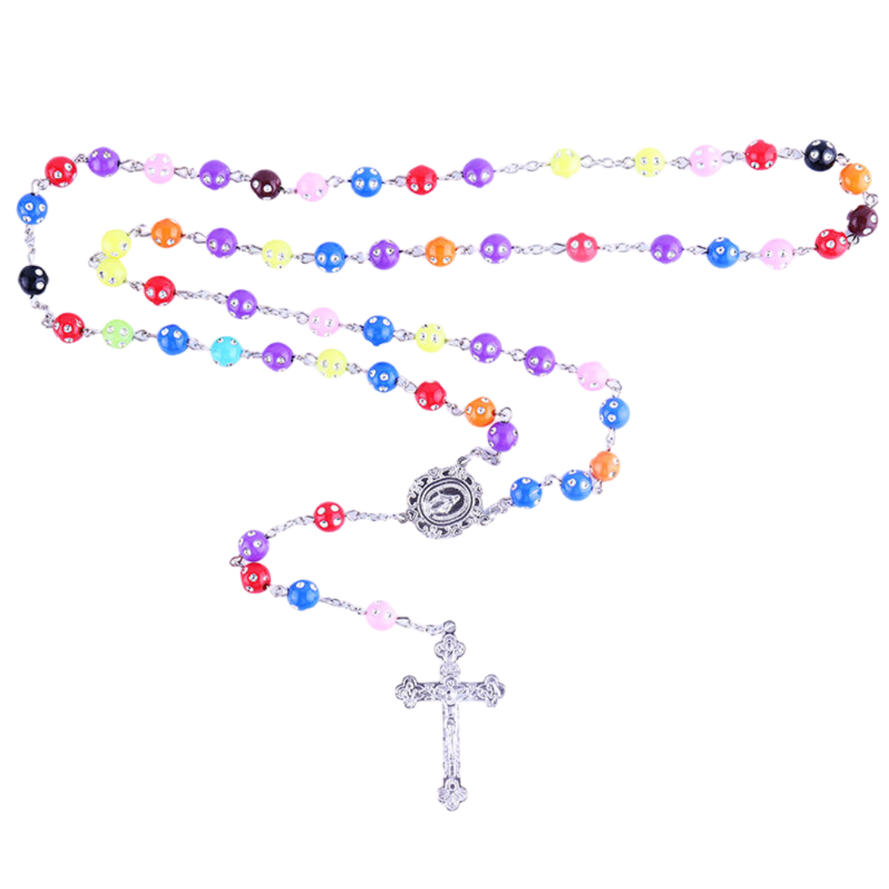 High-Gloss Bright Multi-Colour Rosary - JMJ Catholic Productsvariant