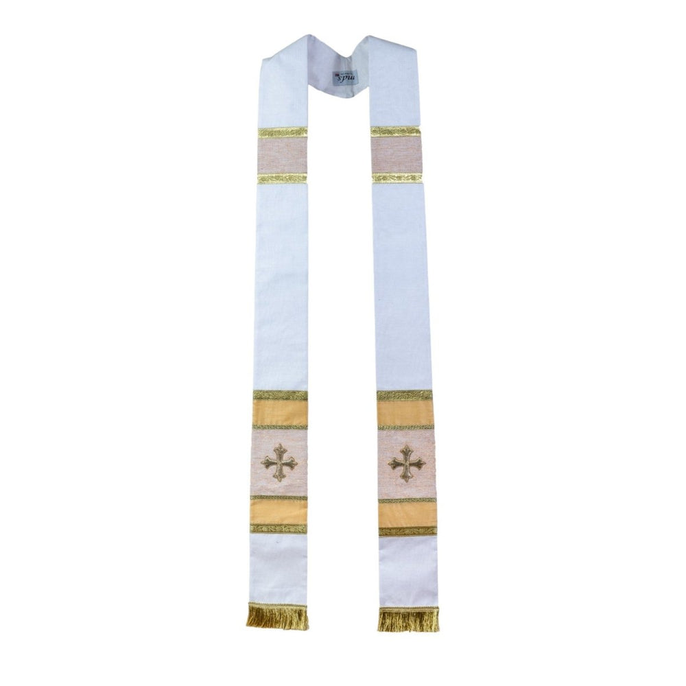 Holy Cross Stole — Hand Embroidered - JMJ Catholic Productsvariant
