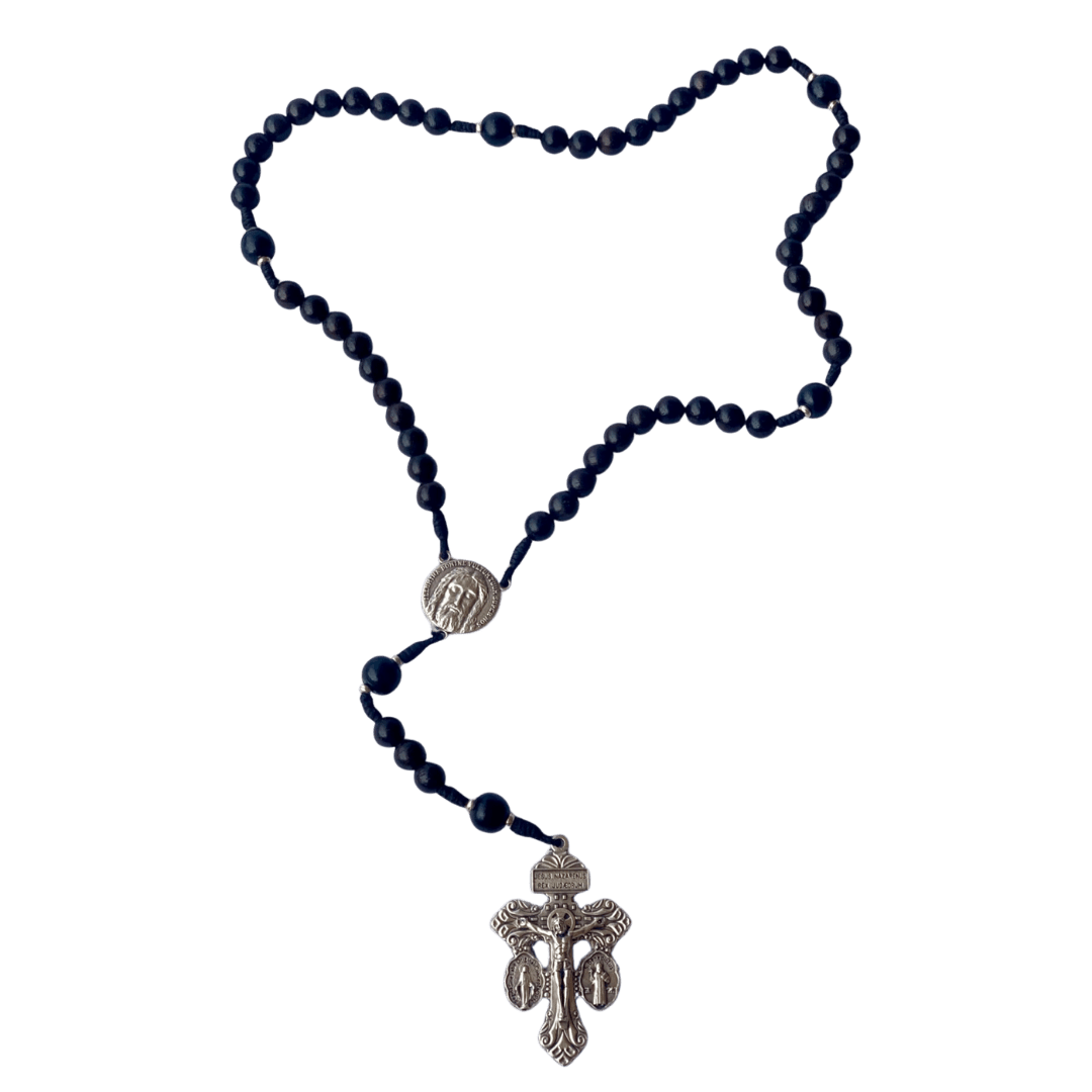 Holy Face Heirloom Wooden Rosary with Medal — Australian Made (2 Colours) - JMJ Catholic Productsvariant