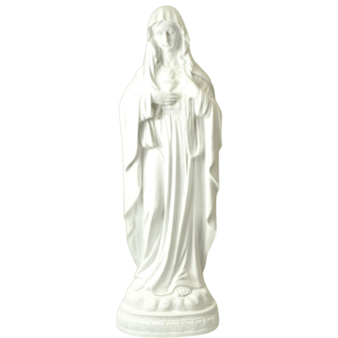 Immaculate Heart — Graceful White Garden Statue, Large (120cm) - JMJ Catholic Productsvariant