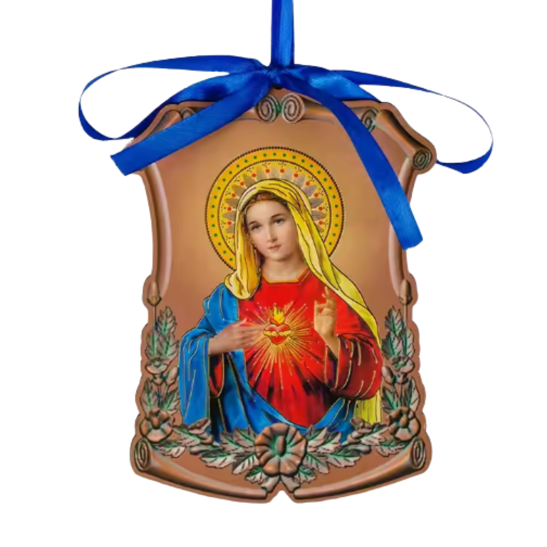 Immaculate Heart of Mary Wooden Icon - JMJ Catholic Productsvariant