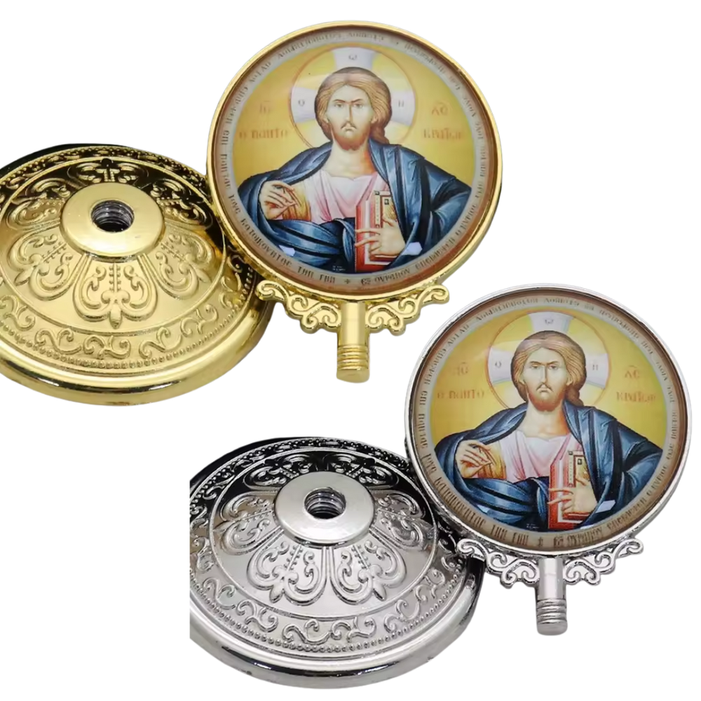 Jesus Christ Orthodox Icon Tabletop Display – 2 Colours Available - JMJ Catholic Productsvariant