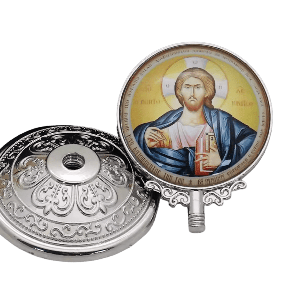 Jesus Christ Orthodox Icon Tabletop Display – 2 Colours Available - JMJ Catholic Productsvariant