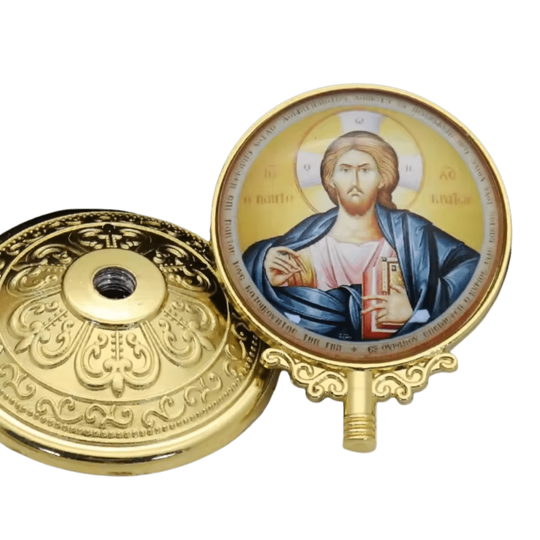 Jesus Christ Orthodox Icon Tabletop Display – 2 Colours Available - JMJ Catholic Productsvariant