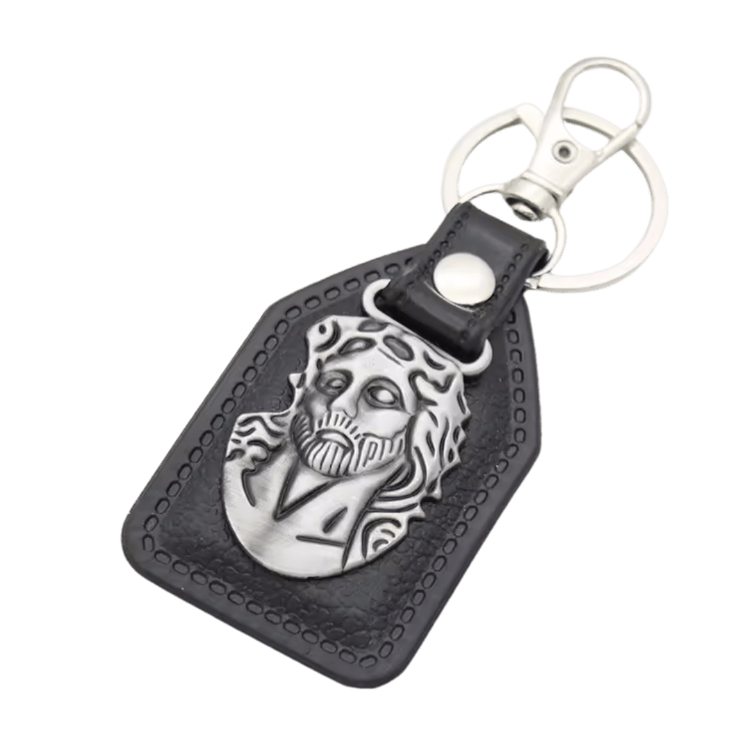 Jesus Christ Portrait Leatherette Keyring - JMJ Catholic Productsvariant