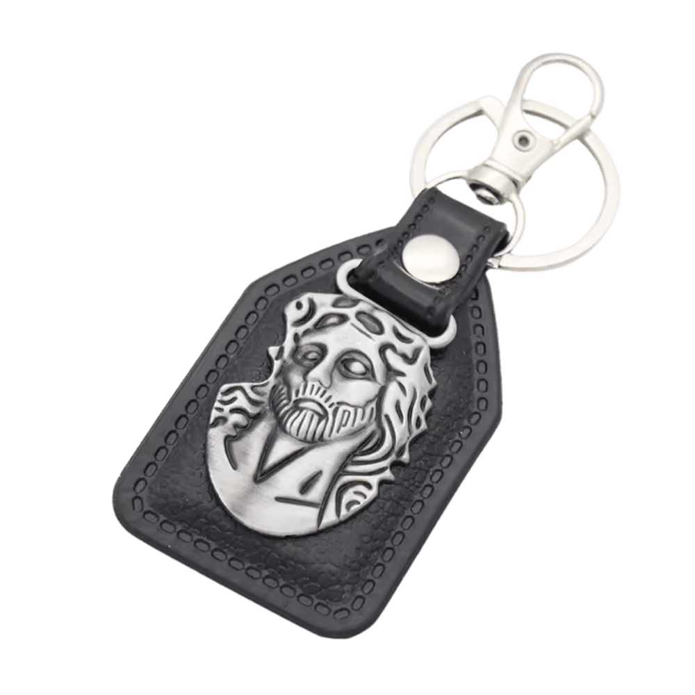 Jesus Christ Portrait Leatherette Keyring - JMJ Catholic Productsvariant