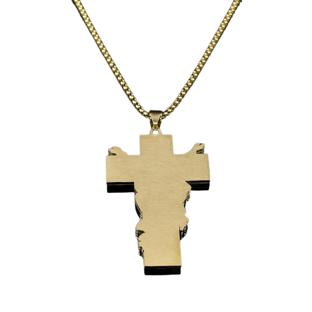 Jesus Crucifix Pendant Necklace — Gold Plated Stainless Steel - JMJ Catholic Productsvariant