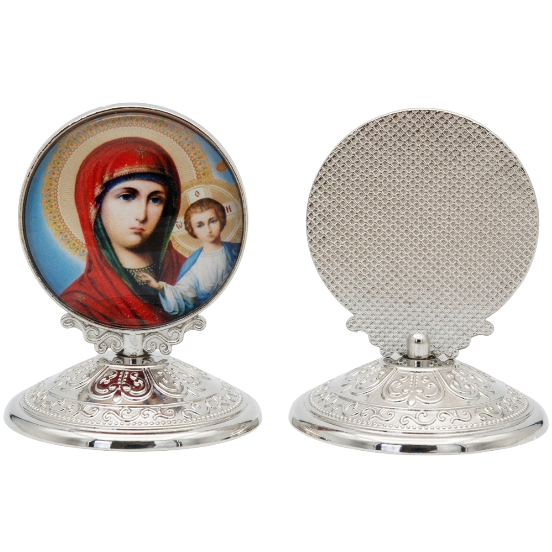 Our Lady & Child Orthodox Icon Tabletop Display – 2 Colours Available