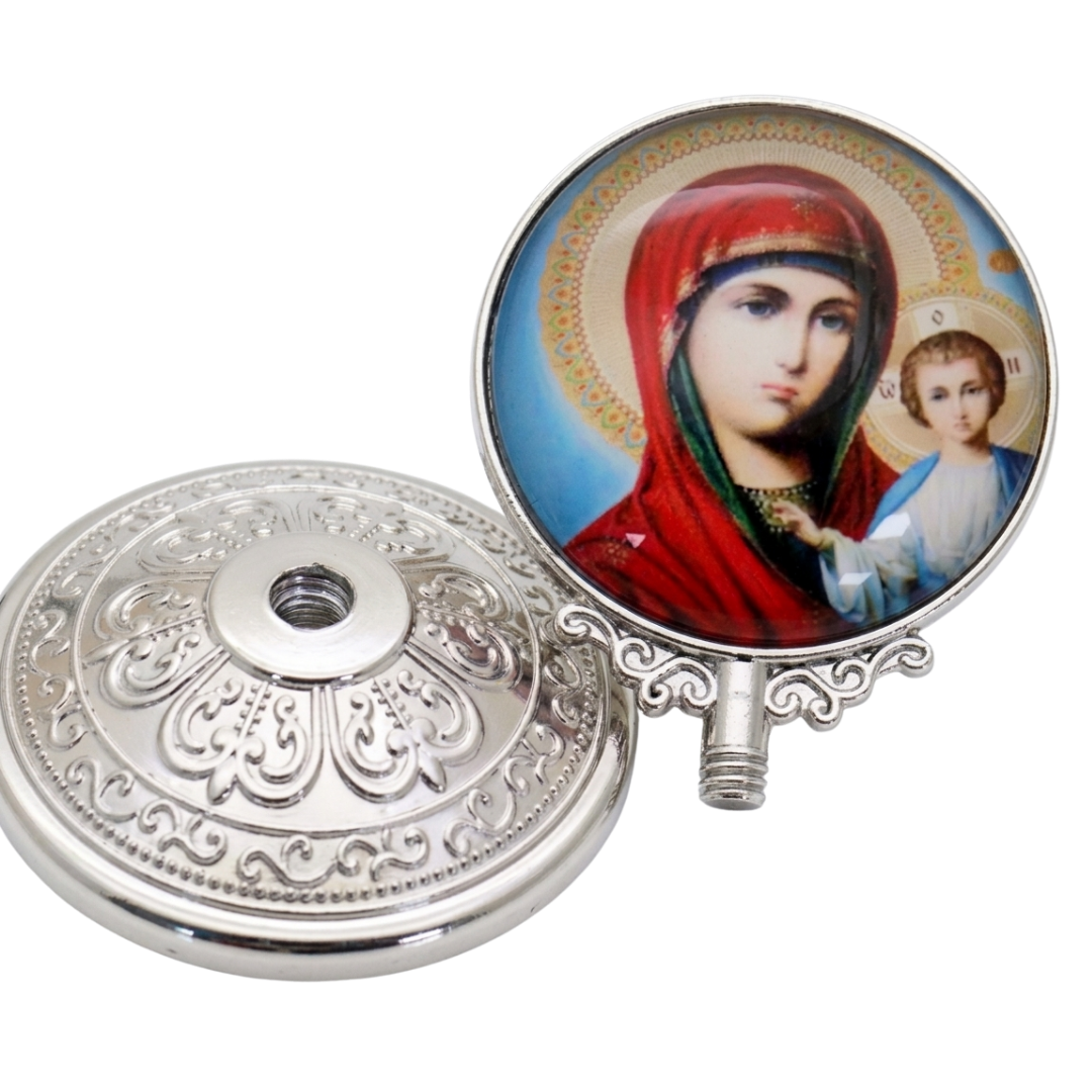 Our Lady & Child Orthodox Icon Tabletop Display – 2 Colours Available