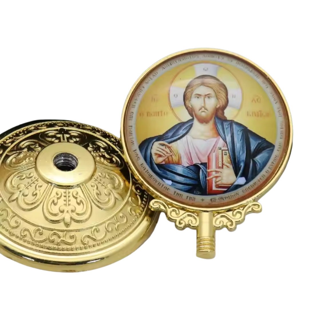 Jesus Christ Orthodox Icon Tabletop Display – 2 Colours Available