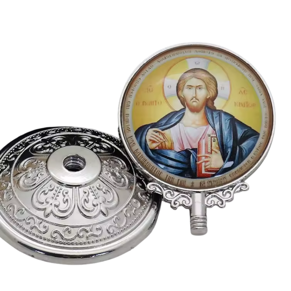 Jesus Christ Orthodox Icon Tabletop Display – 2 Colours Available