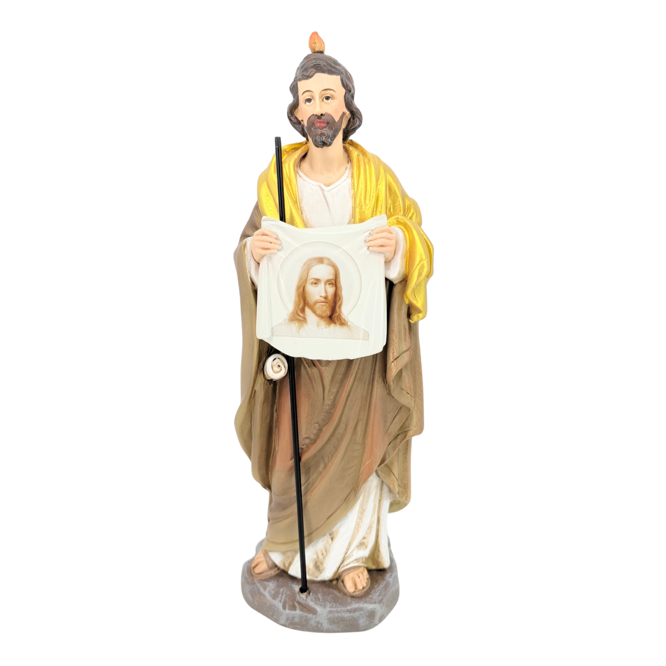 St. Jude Thaddeus Ornamental Statue Figurine - Hand Painted Resin - Medium (21cm)