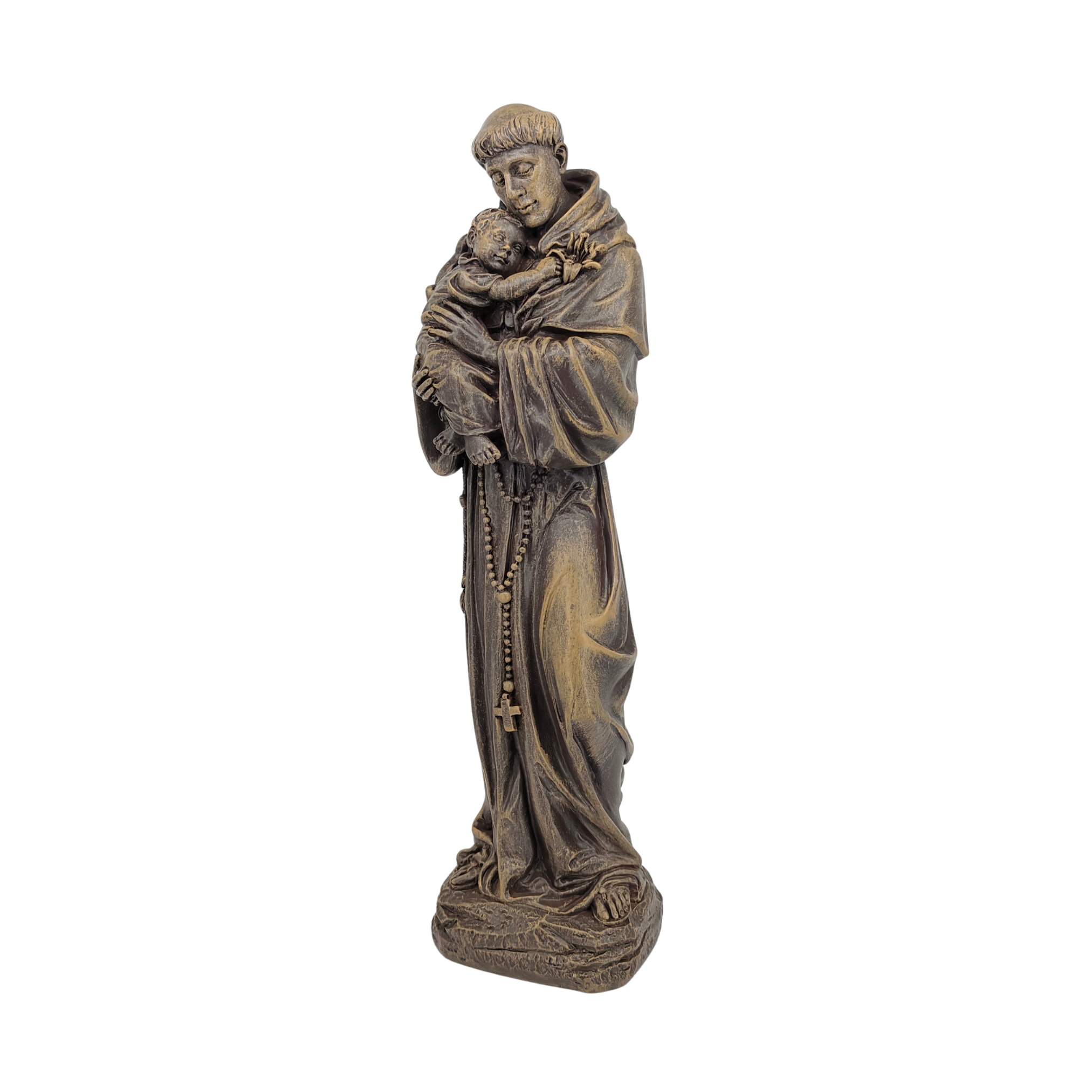 Saint Anthony of Padua Ornamental Statue Figurine - Hand Painted Resin - Large (30cm)