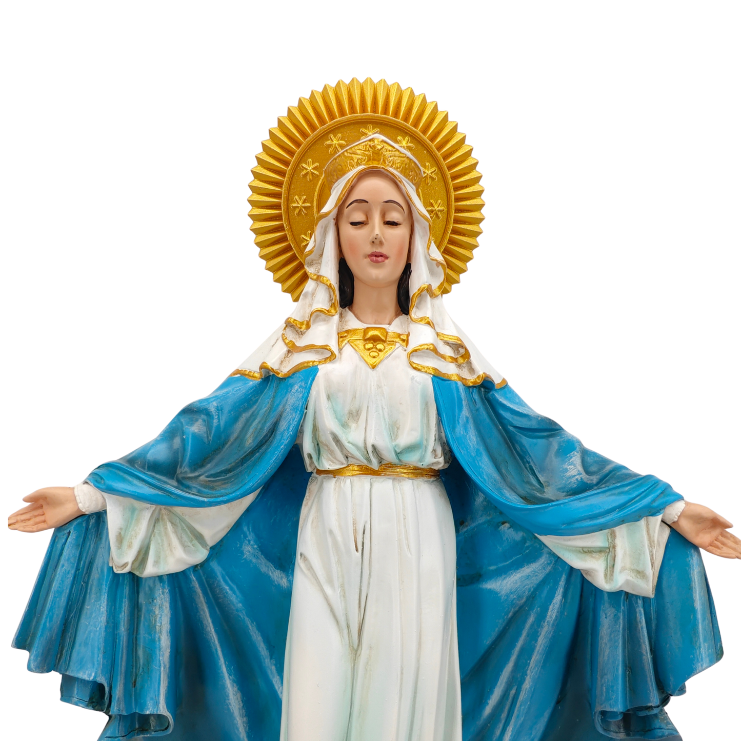 Virgin Mary Immaculate Ornamental Statue Figurine - Hand Painted Resin - Large (30cm)