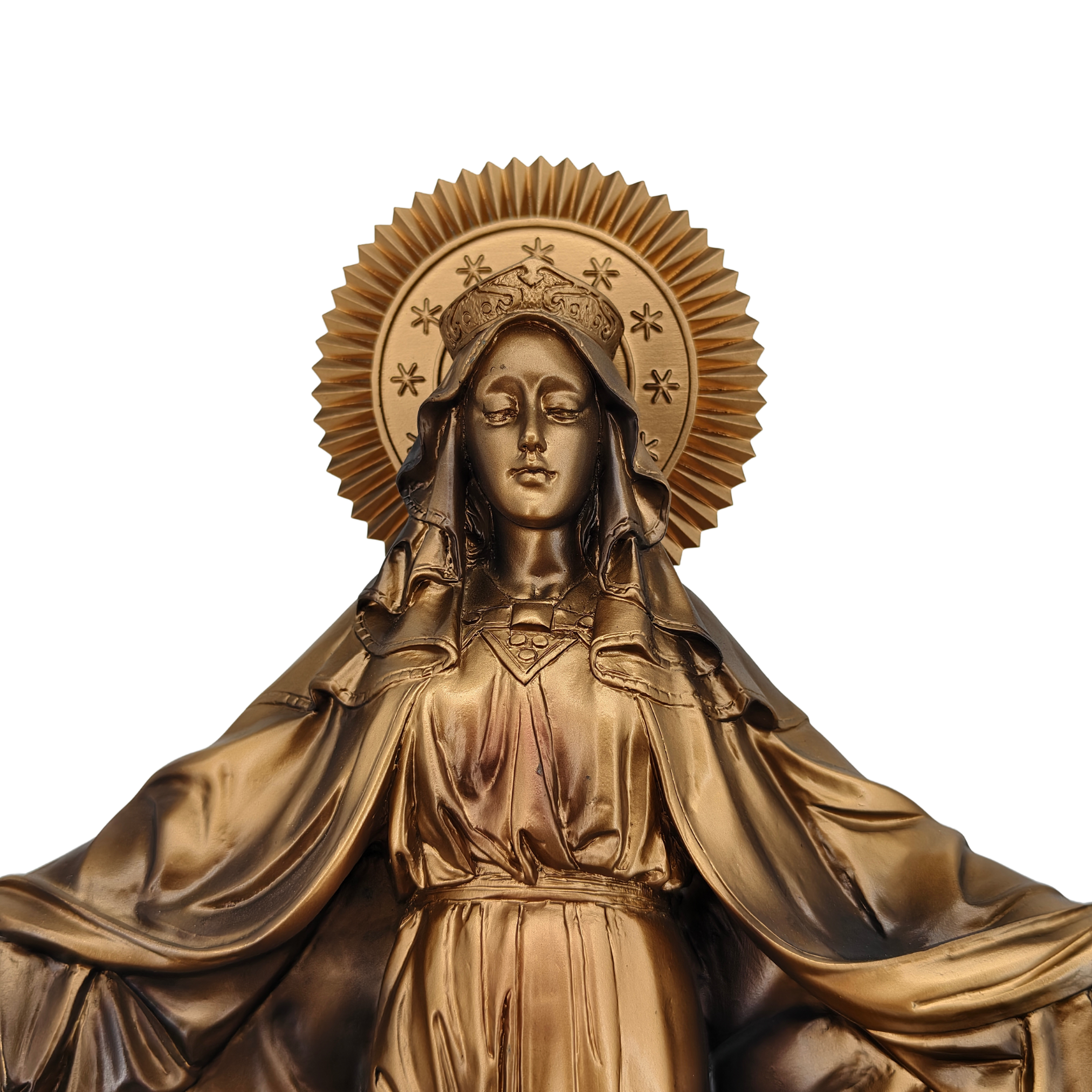 Virgin Mary Immaculate Ornamental Statue Figurine - Hand Painted Resin - Large (30cm)