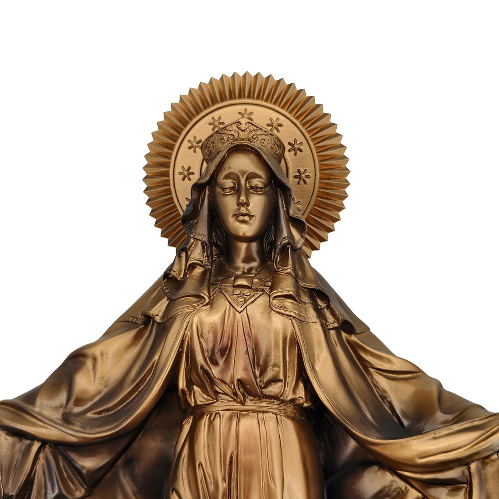 Virgin Mary Immaculate Ornamental Statue Figurine - Hand Painted Resin - Large (30cm)