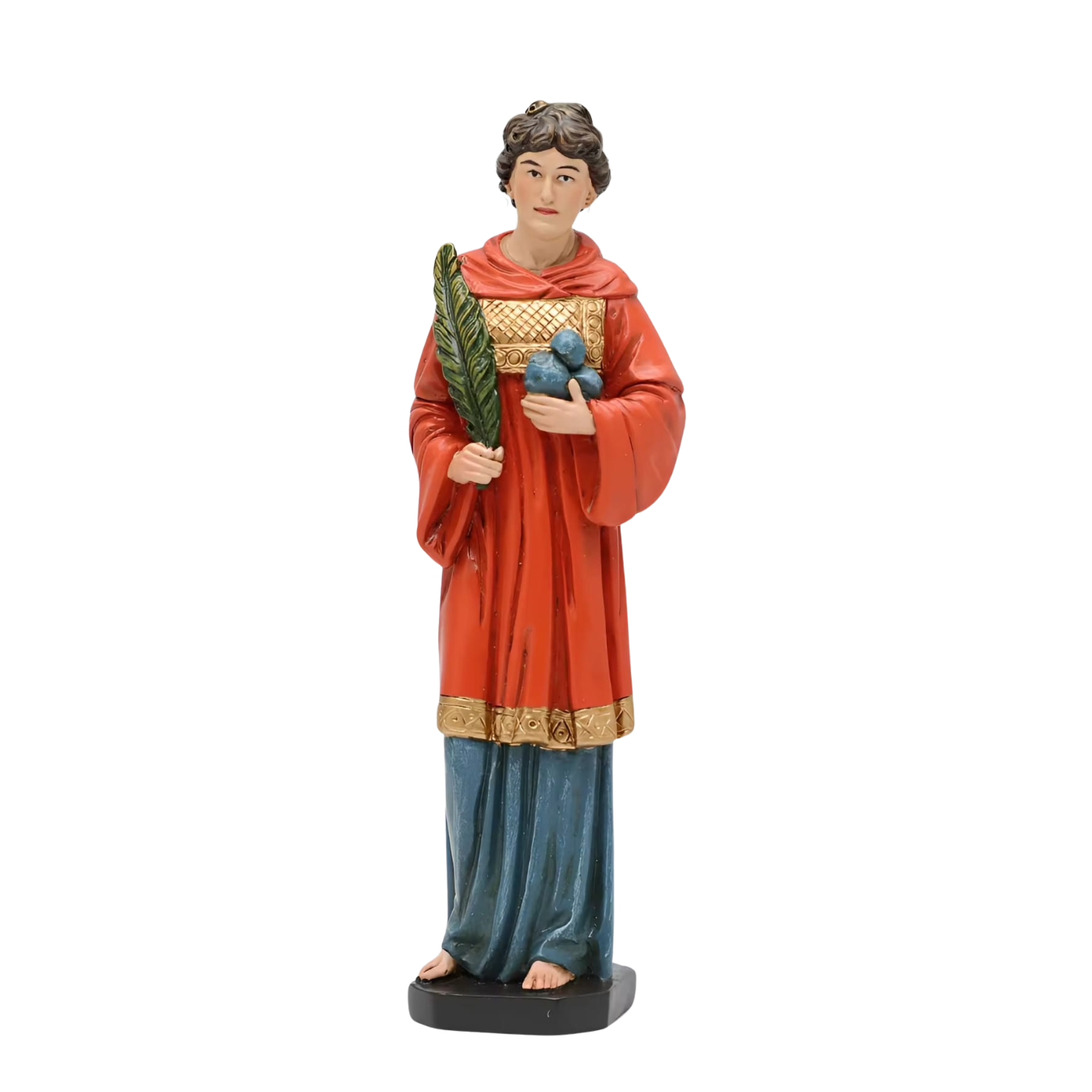St. Stephen Ornamental Statue Figurine - Hand Painted Resin - Medium (15cm)