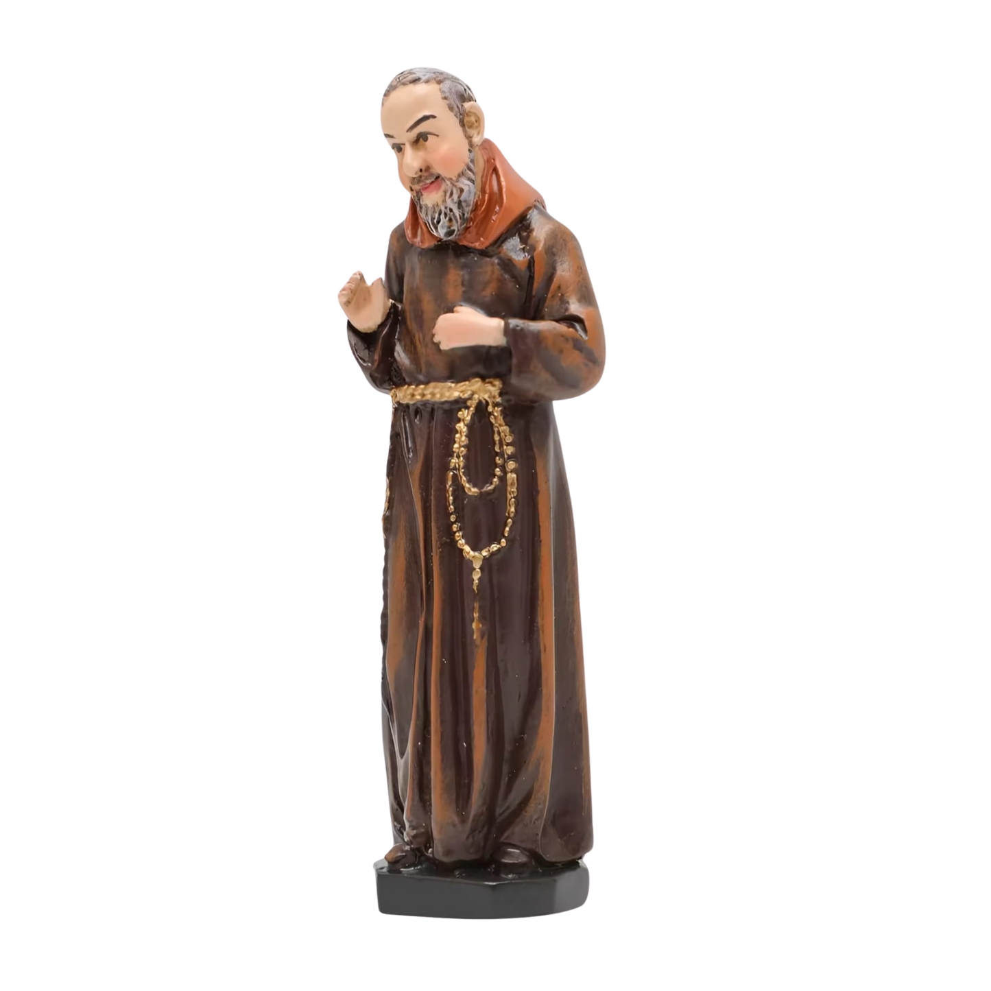 St. Pio Ornamental Statue Figurine - Hand Painted Resin - Small (8cm)