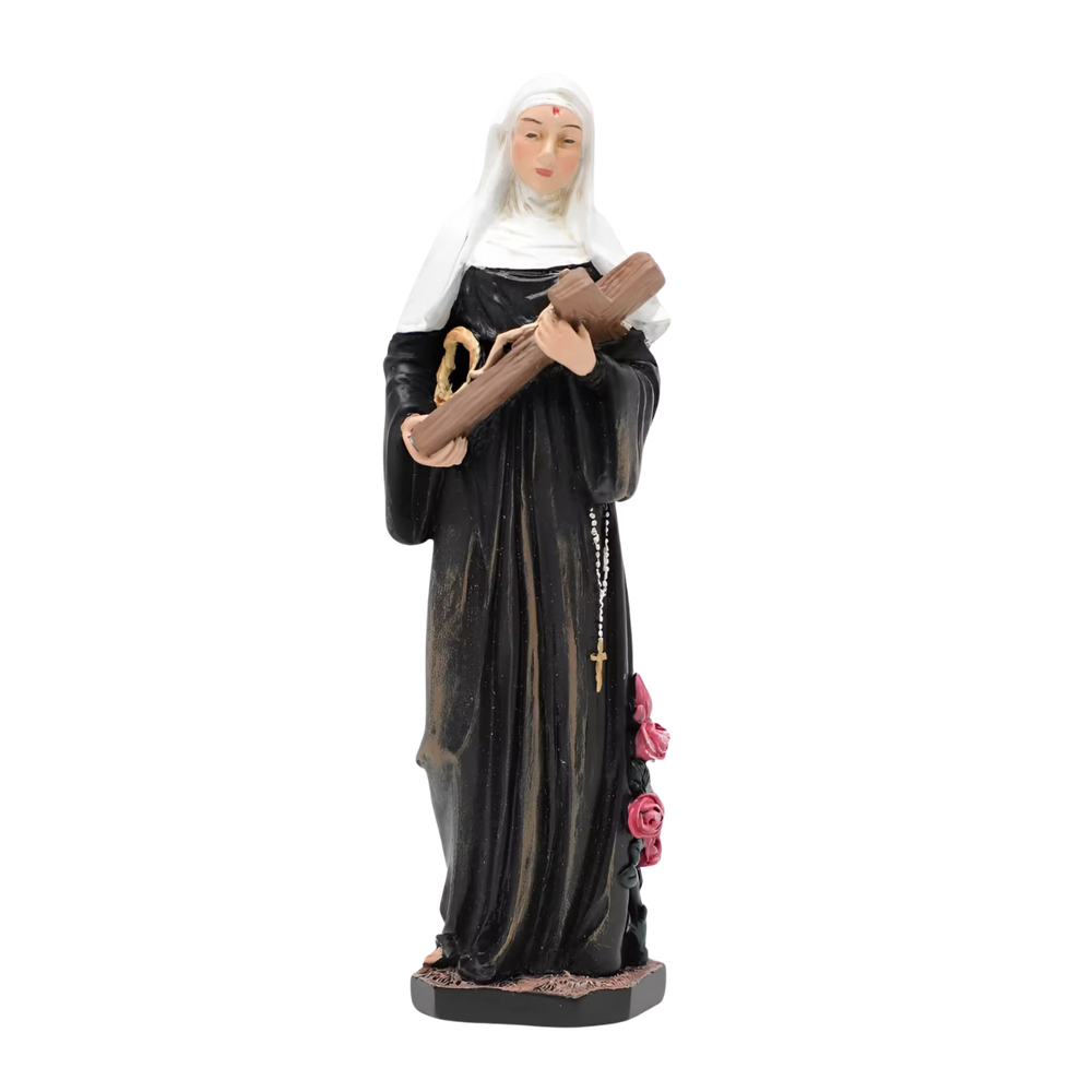 Santa Rita Ornamental Statue Figurine - Hand Painted Resin - Small (13cm)