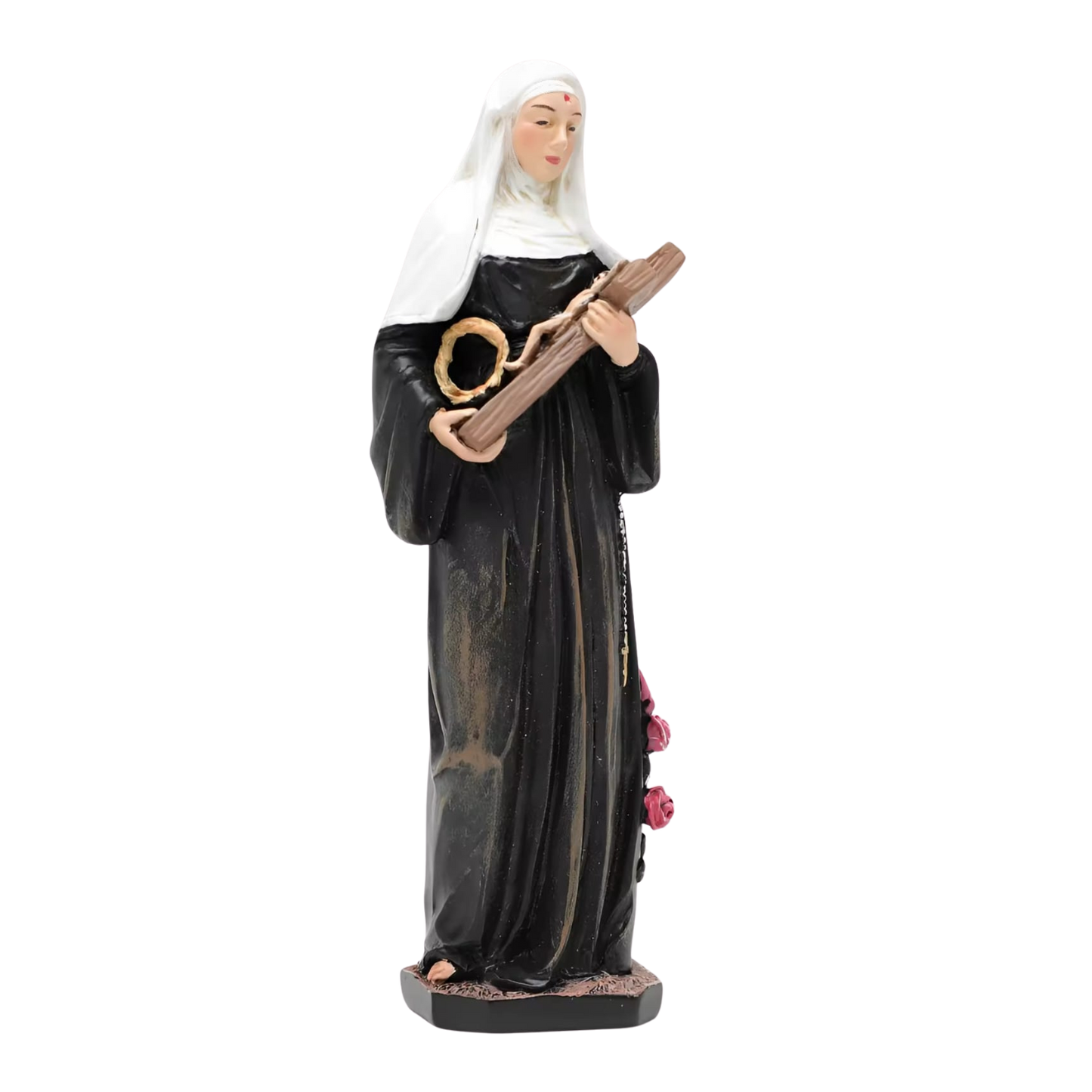 Santa Rita Ornamental Statue Figurine - Hand Painted Resin - Small (13cm)