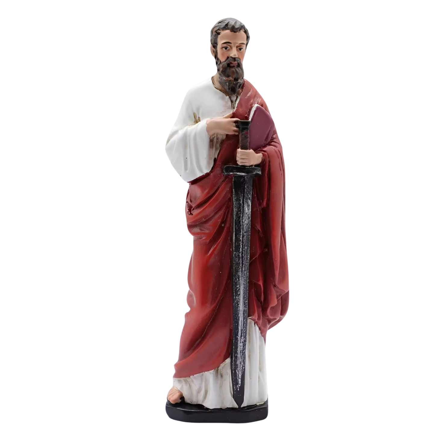 Statue of St. Paul Ornamental Statue Figurine - Hand Painted Resin - Small (10cm)