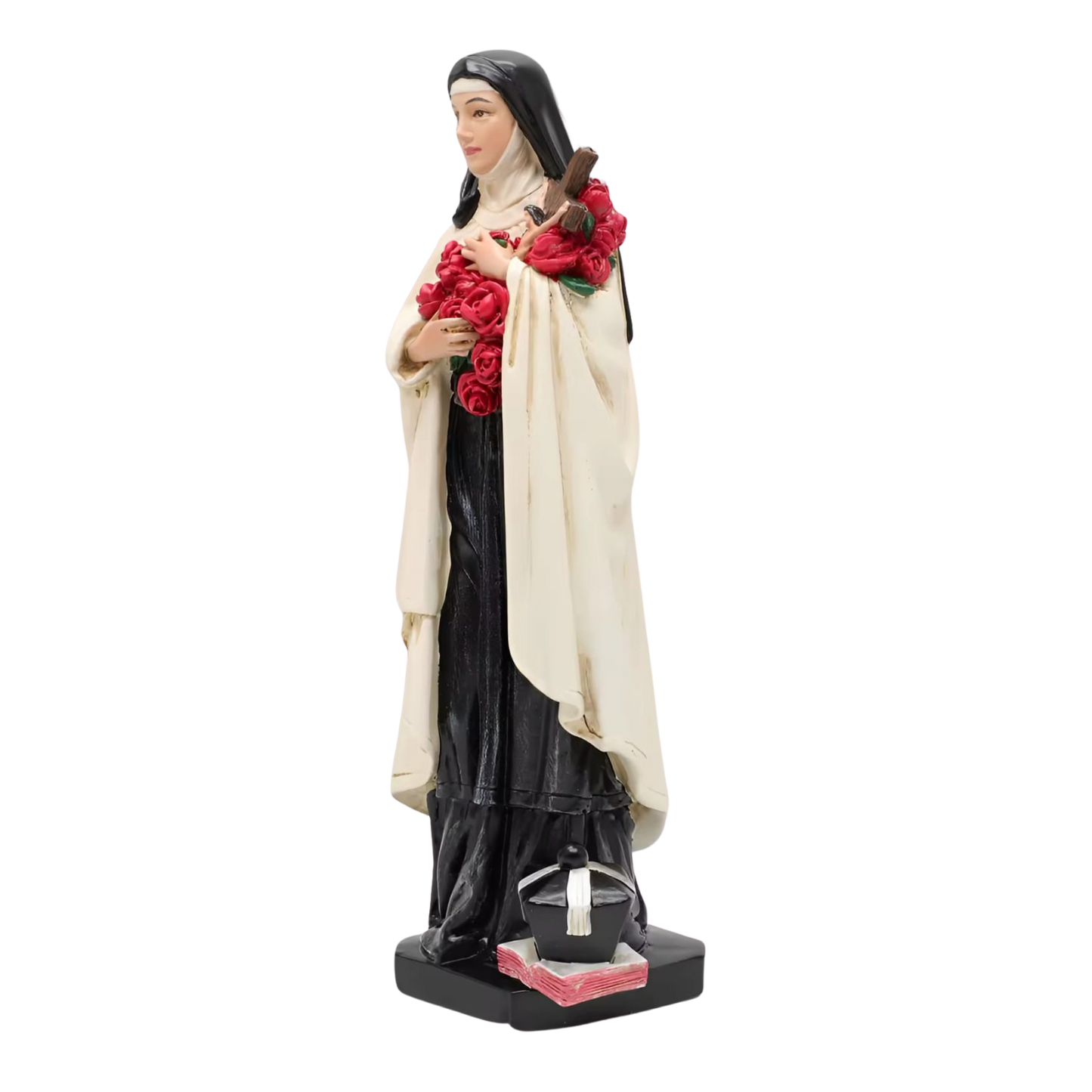 St. Theresa Ornamental Statue Figurine - Hand Painted Resin - Medium (20cm)
