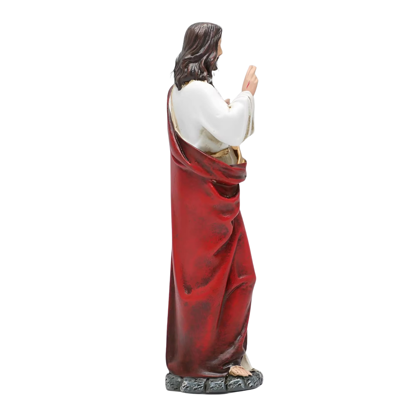 Sacred Heart of Jesus Ornamental Statue Figurine - Hand Painted Resin - Medium (15cm)