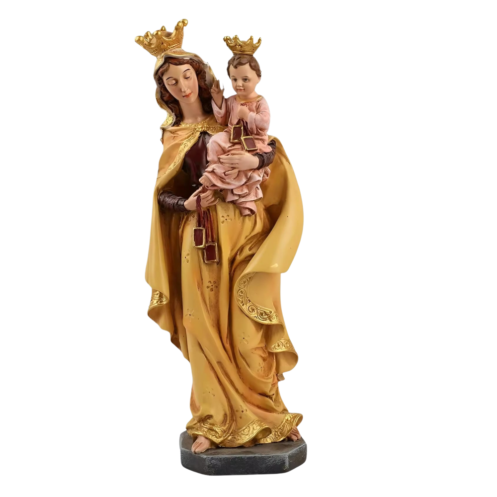 Our Lady of MT Carmel Ornamental Statue Figurine - Hand Painted Resin - Large (25cm)