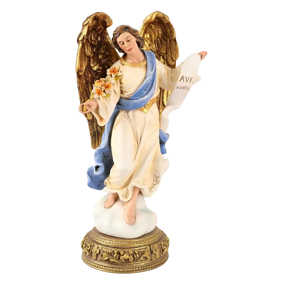 Archangel Gabriel Ornamental Statue Figurine - Hand Painted Resin - Large (27cm)