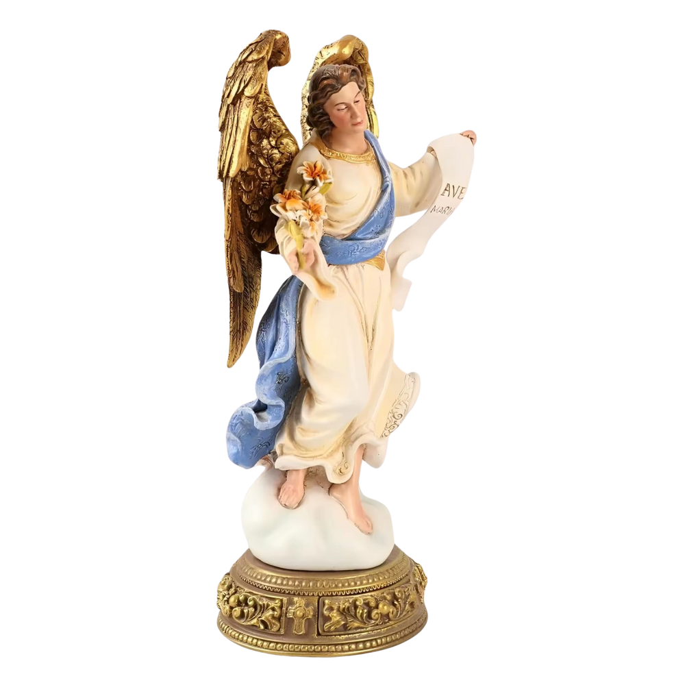 Archangel Gabriel Ornamental Statue Figurine - Hand Painted Resin - Large (27cm)