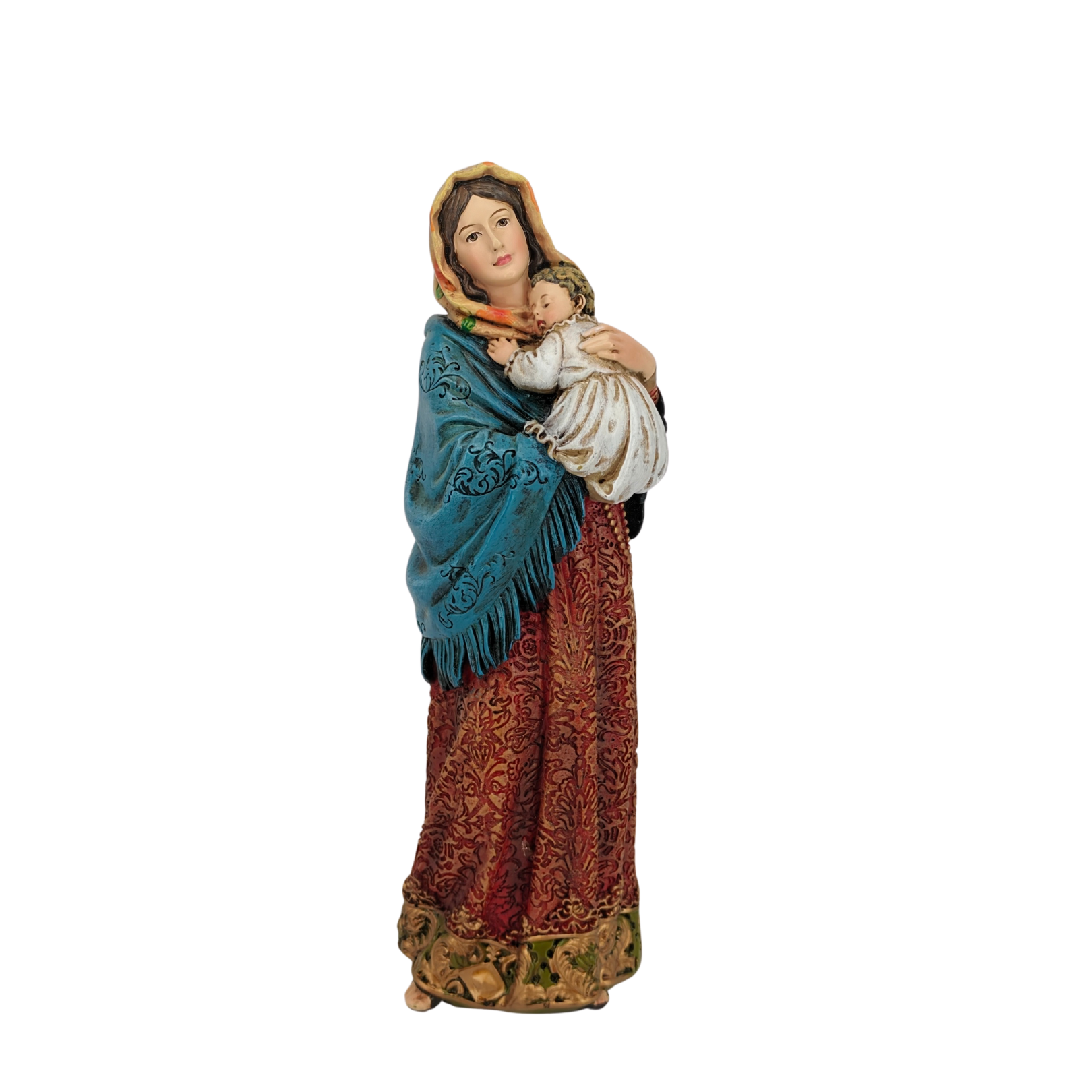 Madonna of the Streets Ornamental Statue Figurine - Hand Painted Resin - Medium (20cm)