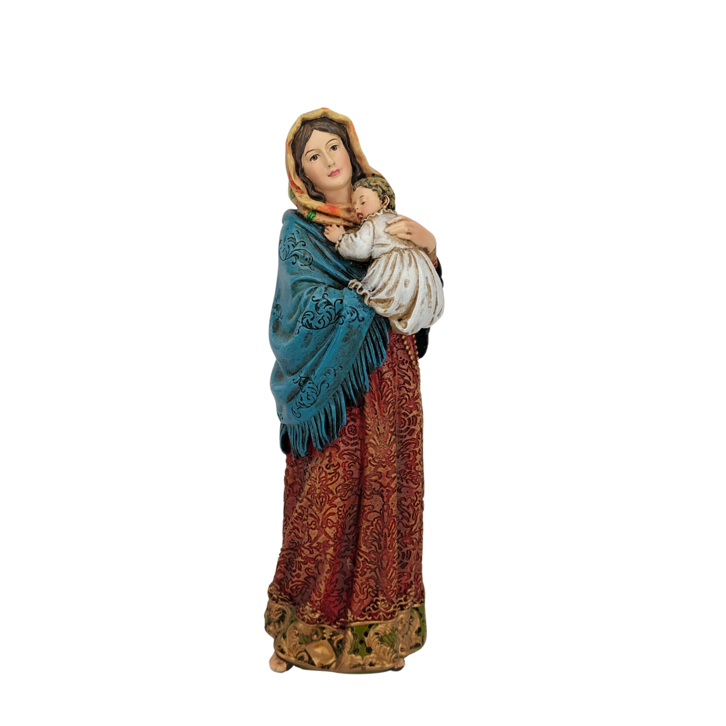 Madonna of the Streets Ornamental Statue Figurine - Hand Painted Resin - Medium (20cm)