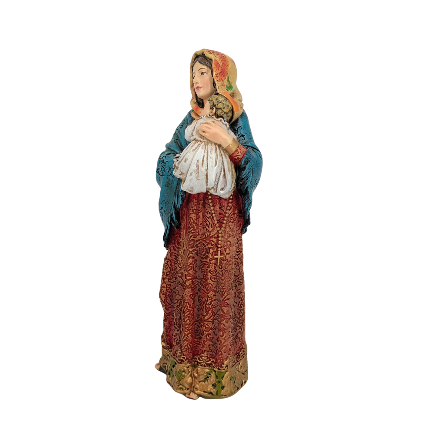Madonna of the Streets Ornamental Statue Figurine - Hand Painted Resin - Medium (20cm)