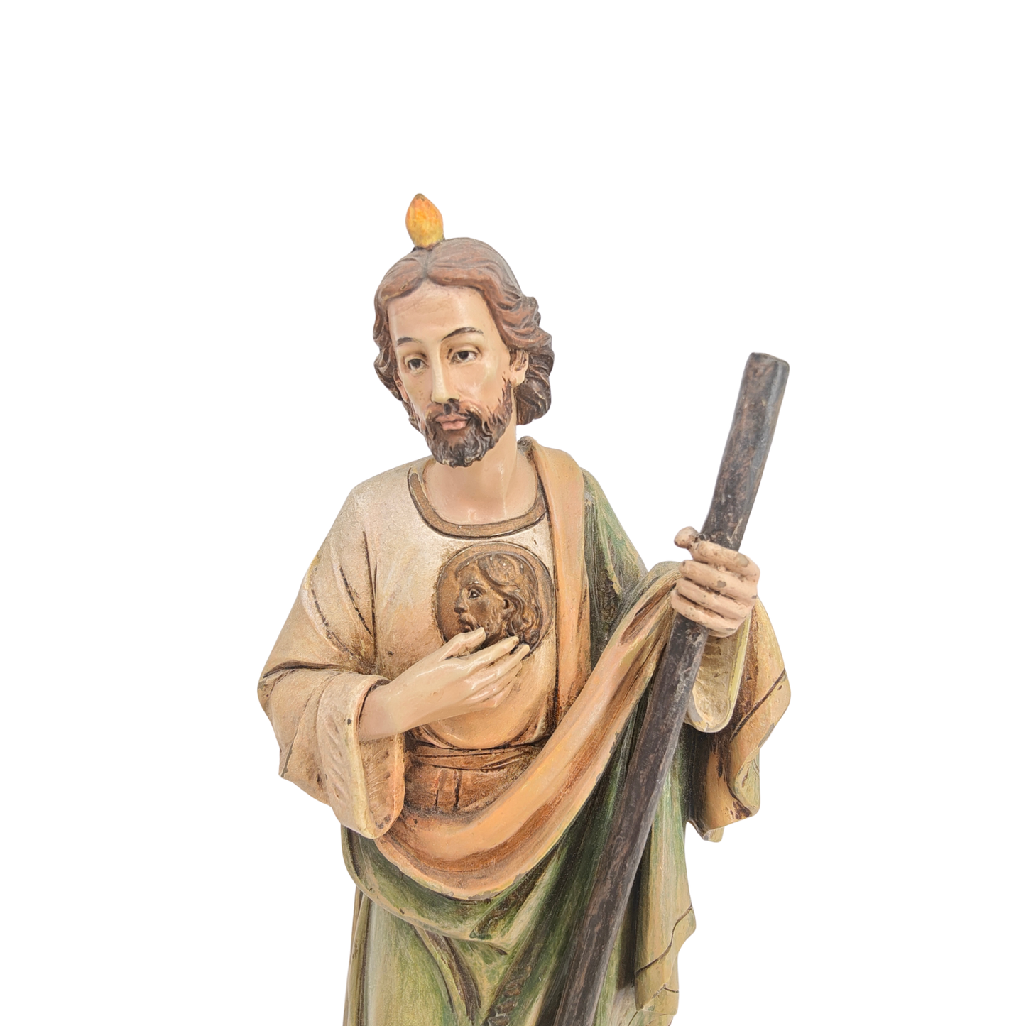 St. Jude Ornamental Statue Figurine - Hand Painted Resin - Medium (21cm)