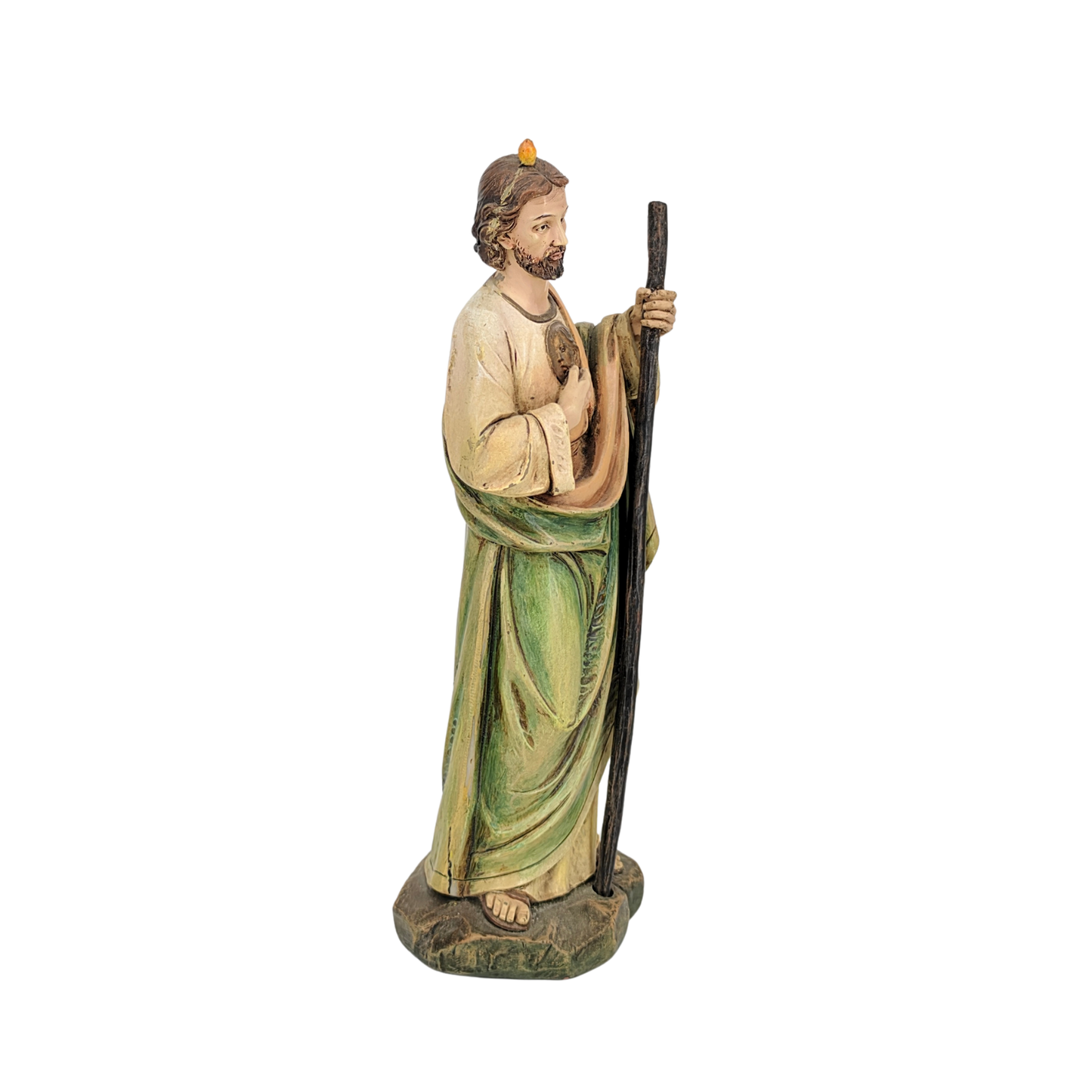 St. Jude Ornamental Statue Figurine - Hand Painted Resin - Medium (21cm)