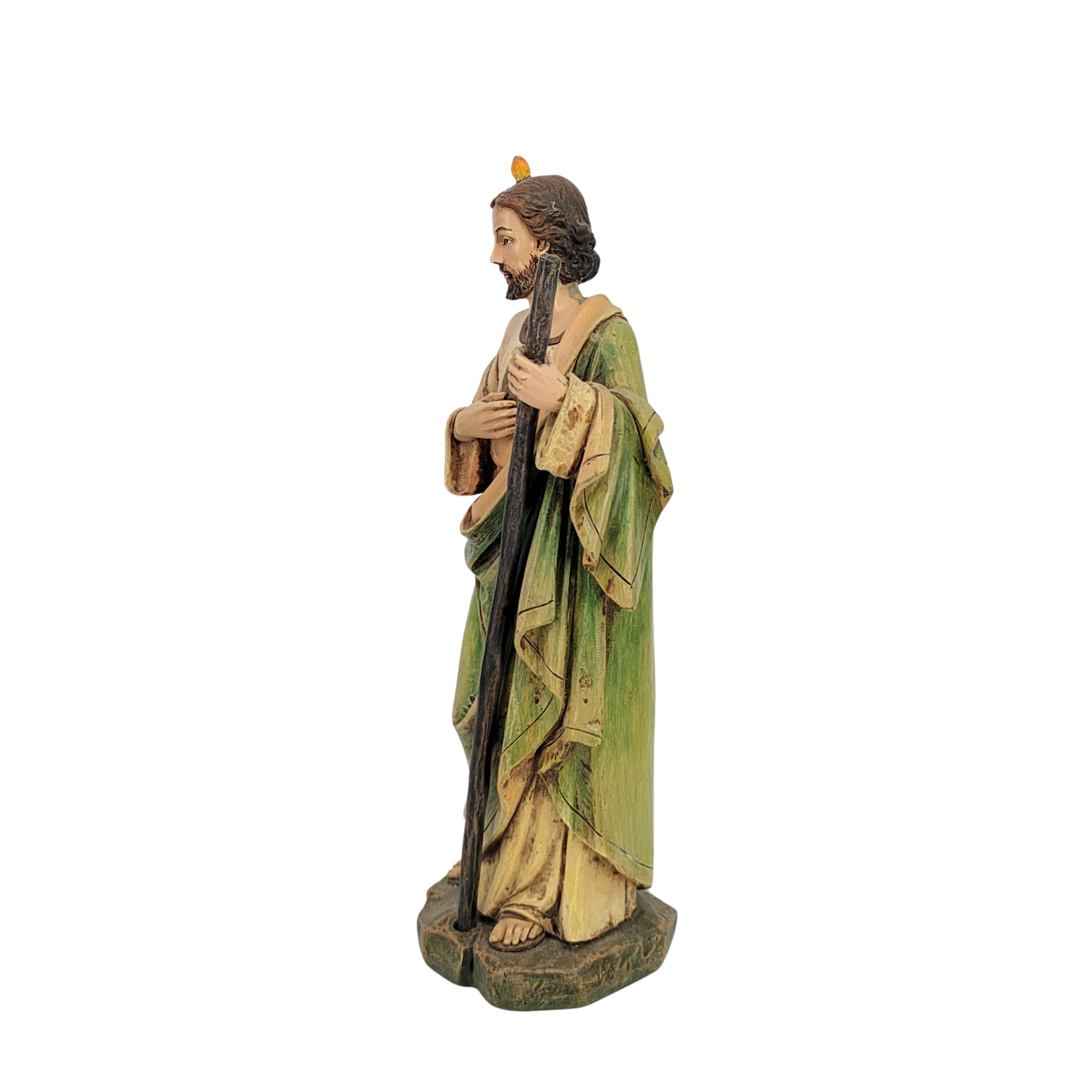 St. Jude Ornamental Statue Figurine - Hand Painted Resin - Medium (21cm)