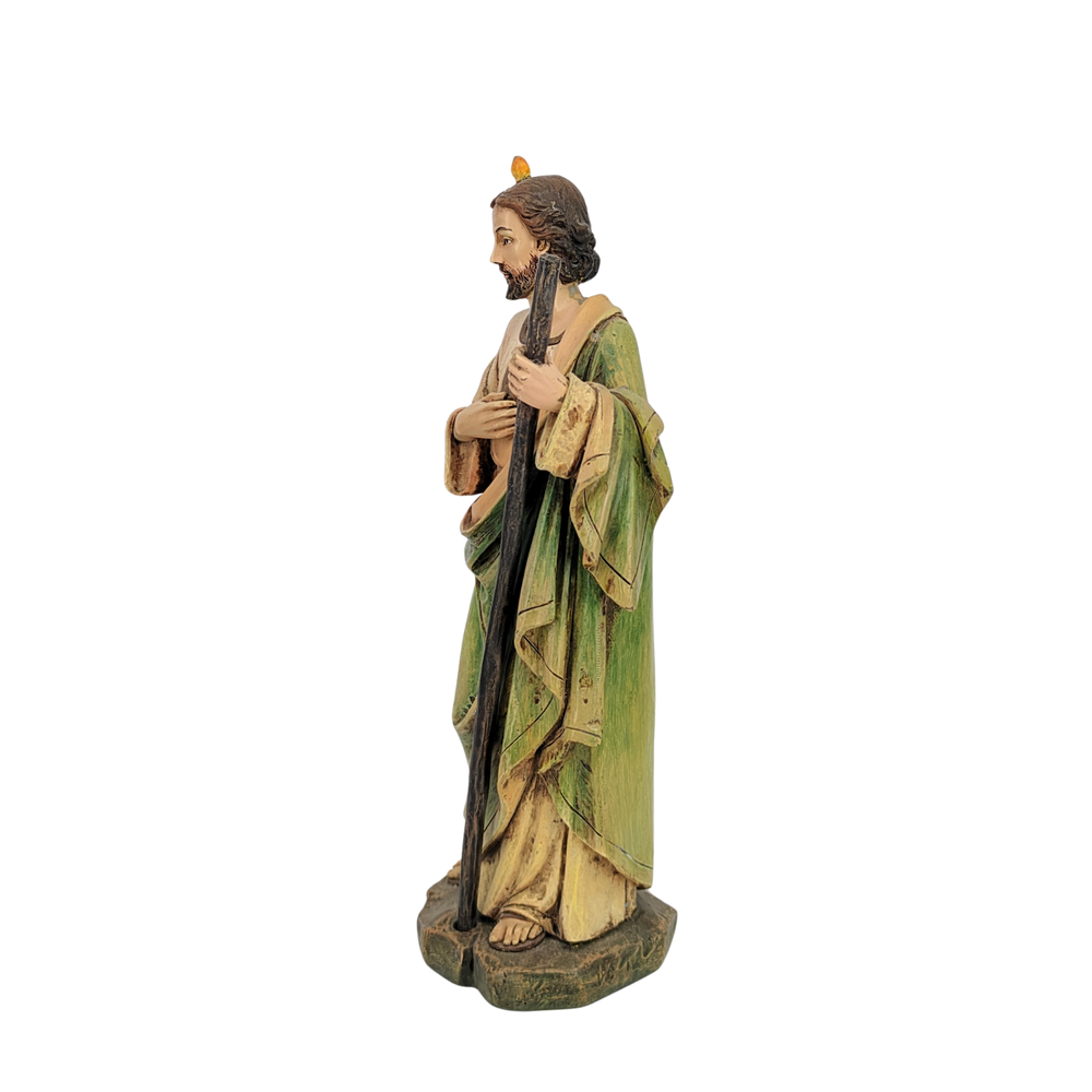 St. Jude Ornamental Statue Figurine - Hand Painted Resin - Medium (21cm)