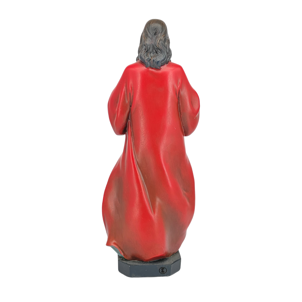 Sacred Heart of Jesus Ornamental Statue Figurine - Hand Painted Resin - Medium (15cm)