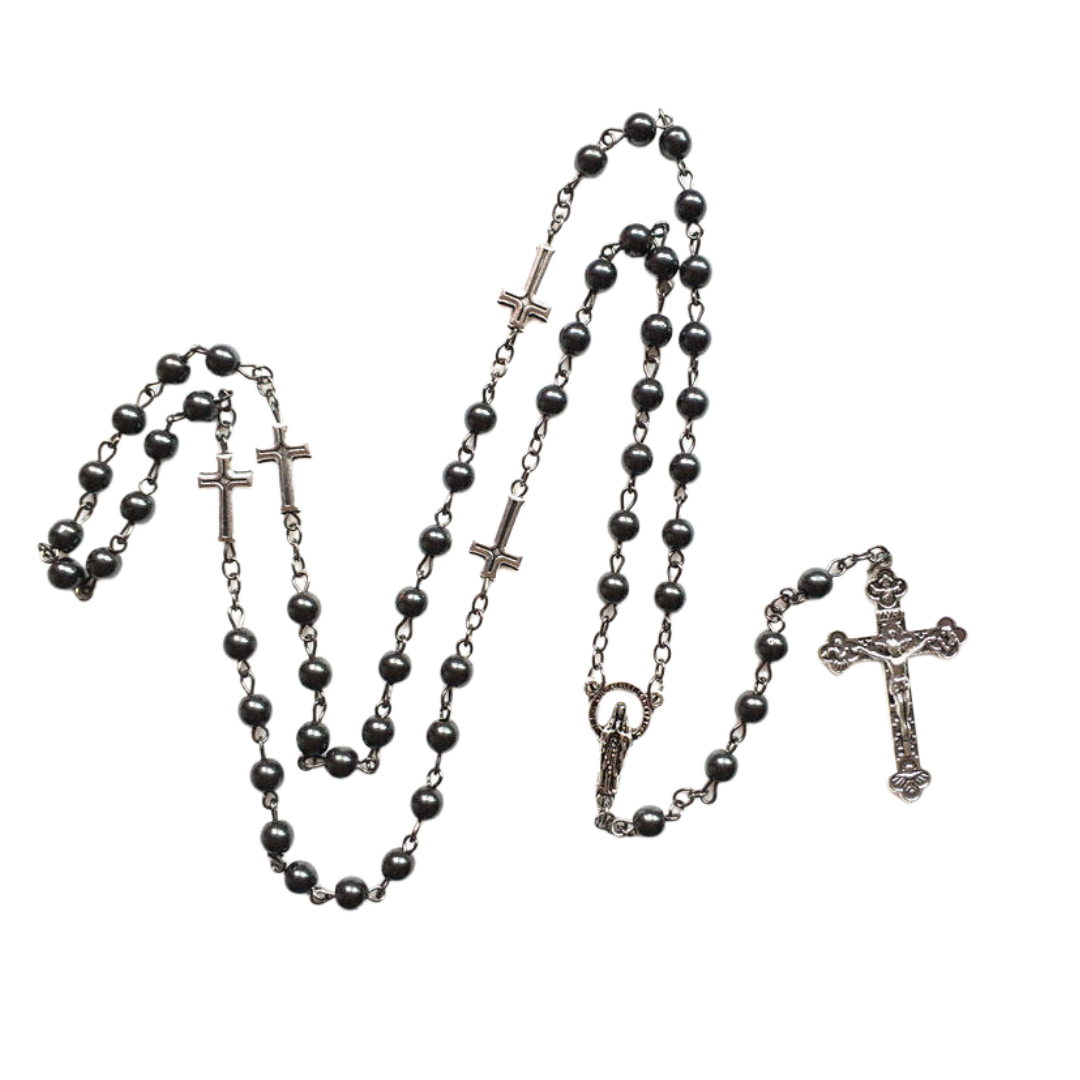 Personalized Hematite Rosary